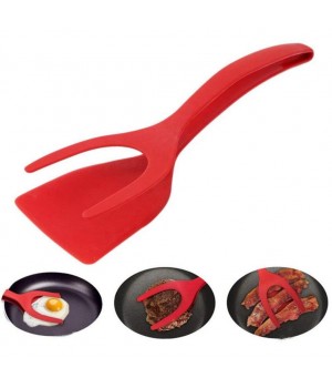 2 1 Silicone Heat Resistant Spatula Tongs Egg Flipper Clip Utensils Set High Quality Home Kitchen Frying Bread Steak Hot Selling