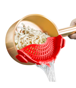 Kitchen Draining Tools Pot Strain Colander Pasta Drainer Food Clip Basket Silicone Strainer Vegetable Washing Colander