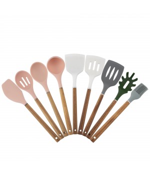 Customized Wholesale 9 Pieces Kitchen Accessories Cooking Tools Sets Kitchenware Silicone Kitchen Utensil Set