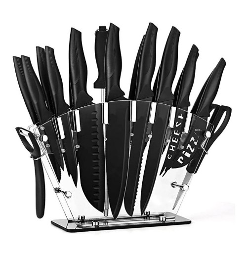 Everrich Protection Butcher Classic Utility Cuchillos Chef Stainless Steel Kitchen Knife Set With Acrylic Stand Everrich Protection Butcher Classic Utility Cuchillos Chef Stainless Steel Kitchen Knife Set With Acrylic Stand