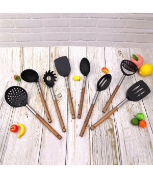 Home Kitchen Accessories 8pcs Heat Resistant Nylon Cooking Gadgets Set Tool Set for Kitchen Utensils