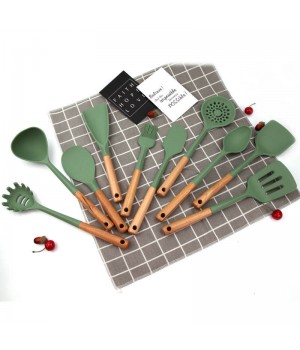 10PCS Eco-Friendly Silicone Kitchen Utensil Set Home Cooking Tool Set for Easy and Sustainable Kitchen Use