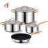 Wholesale customization kitchenware nonstick cooking pots and pans set triply stainless steel cookware set