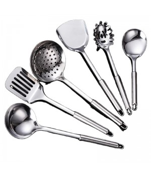 Kitchenware Cooking Utensils Cook Soup Ladle Spoon Fork Set 10 Piece Cooking Tools Stainless Steel Kitchen Utensils
