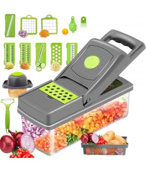 New 15 In 1 Multi-functional Vegetable Cutter Chopper Kitchen Green Vegetable Cutter